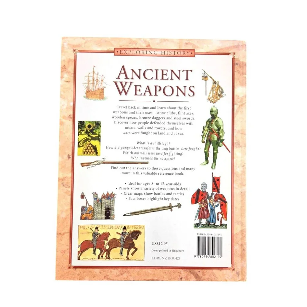 Vintage Exploring History Ancient Weapons Hardcover Book By Will Fowler Hardback - Picture 2 of 13